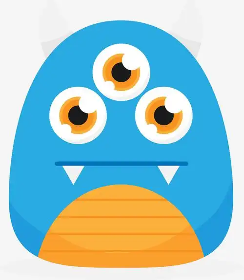 大眼怪物免抠素材