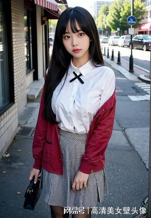 街拍清纯红色jk制服黑丝小姐姐美女壁纸高清大曝光