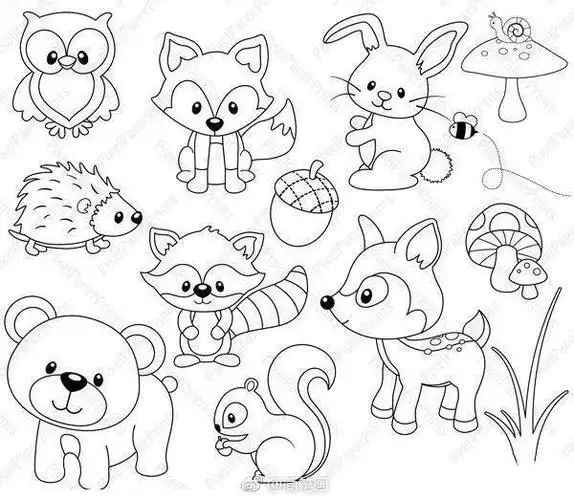 我的动物朋友简笔画我的动物朋友简笔画小动物