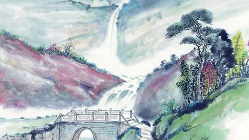 清新淡雅的山水水墨画电脑桌面壁纸高清