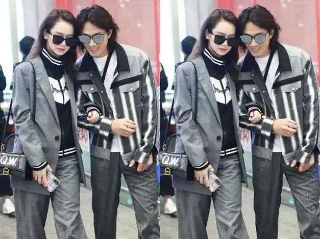 戚薇的快乐大家无法想象李承铉黑色t恤配宽松卫裤休闲百搭