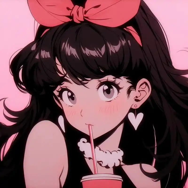 旧漫头像|甜妹头像|pink96 甜系复古旧漫女生头像 谁能拒绝甜妹呢