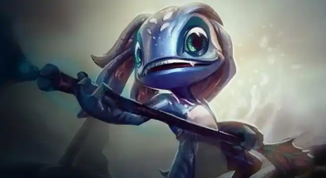 小鱼人的e是其核心节能,菲兹跳到他的三叉戟上,变为【不可被选取】