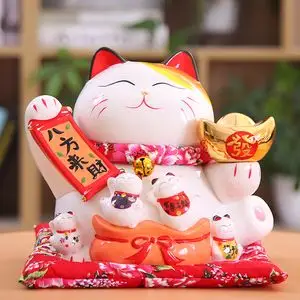 招财猫摆件八方来财