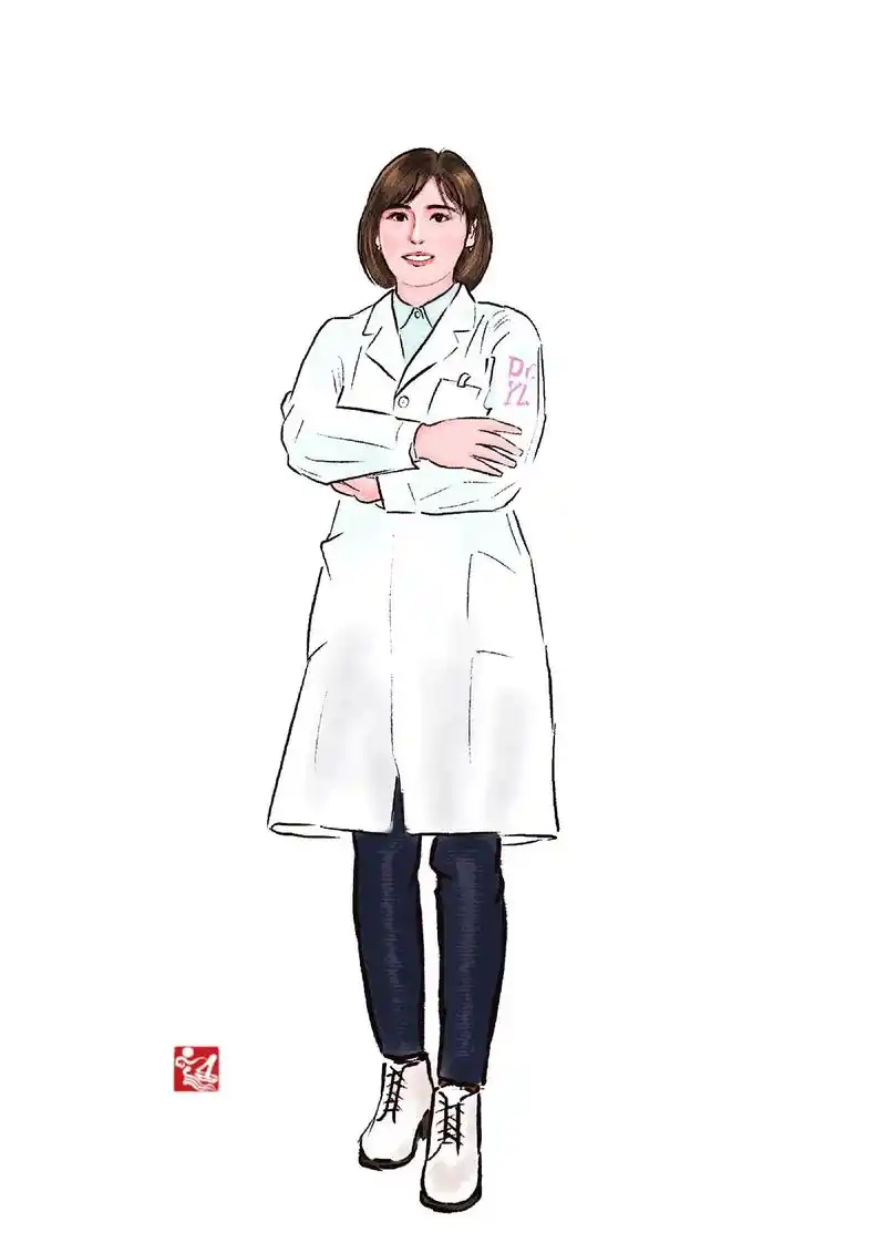 手绘 #医生 #人物肖像 #手绘头像约稿   - 抖音