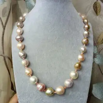 超大珍珠长款项链毛衣链ins个性奢华巴洛克复古宫廷风混彩大1条50厘米