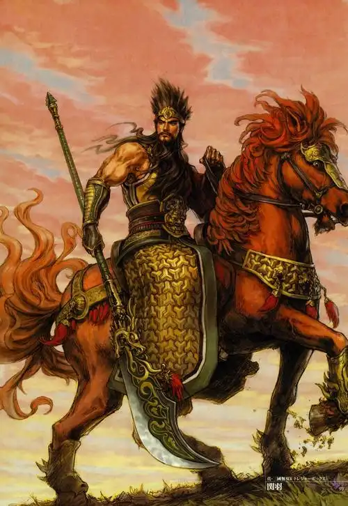 求一张关羽持刀高清图片