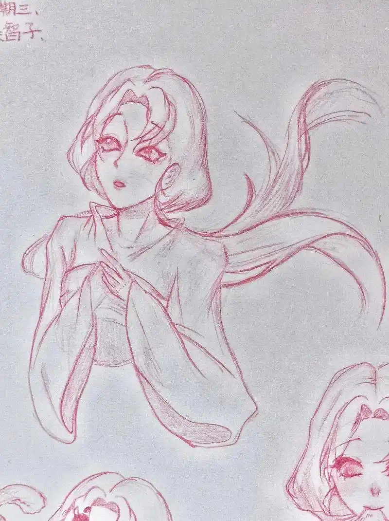 一只美智子鸭#第五人格 #红蝶 #画渣日常 #绘画  - 抖音