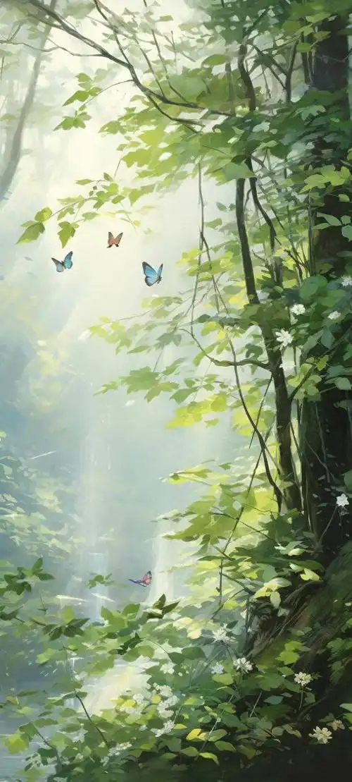 国画壁纸分享,国画的最高境界,在于水墨留余白