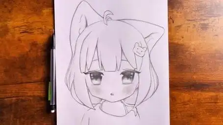 动漫女生怎么画?教你手绘动漫女生,太可爱啦!