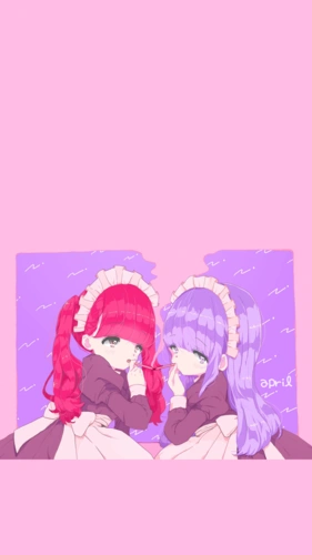 动漫 平铺 萌物 软妹 少女心 粉色 卡通 可爱 人物 萌萌的 手机壁纸