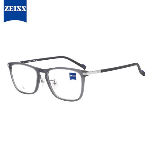 蔡司(zeiss)眼镜框男女款全框zs22709lb钛材镜架020磨砂水晶灰l款配
