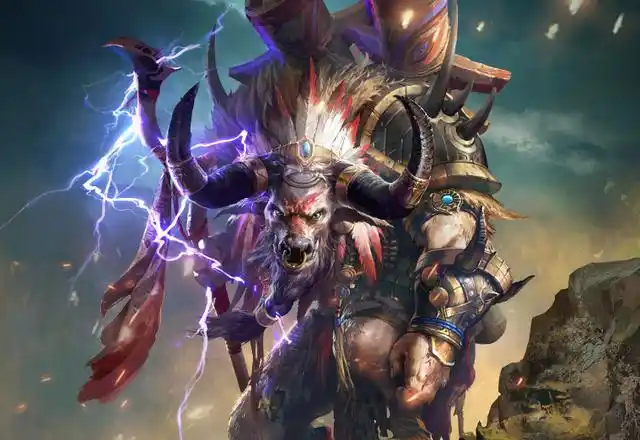 圣光与荣耀中的雷崖酋长-杜恩克斯是一名牛头人,牛头人是这片大陆上