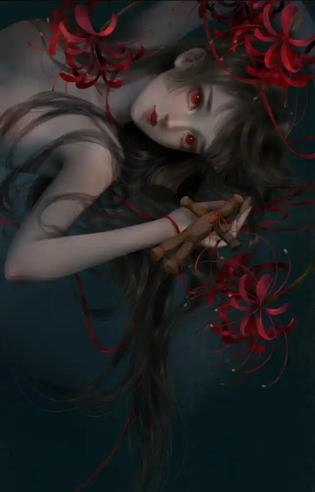 百年孤寂彼岸花开到荼靡花事了别样凄美的彼岸花主题人物插画