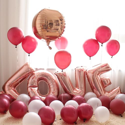 情人节love气球装饰结婚礼婚房装扮生日表白求婚浪漫酒店房间布置