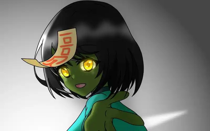 摸了一只具有时代气息的可爱僵尸妹子