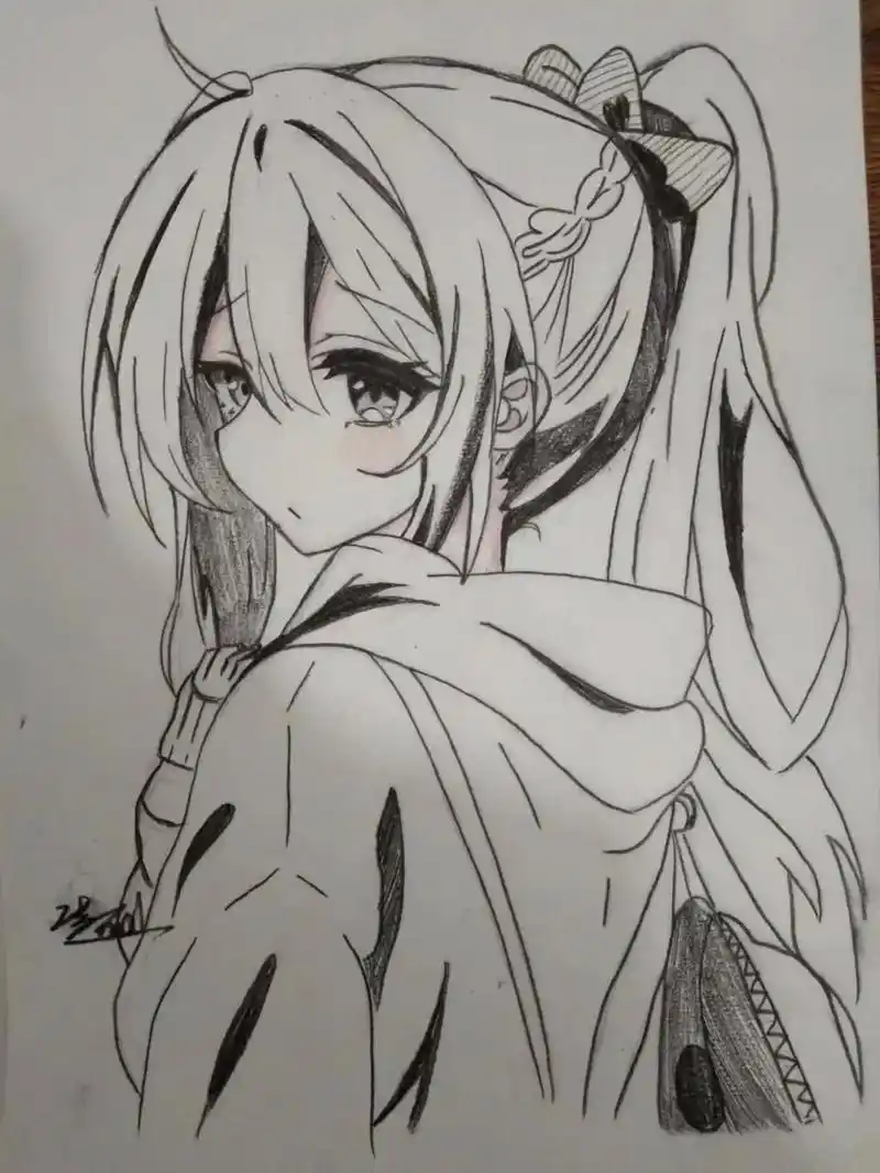 六年级妹妹话的画#随便画 #漫画人物 #图片 #动漫手绘 - 抖音