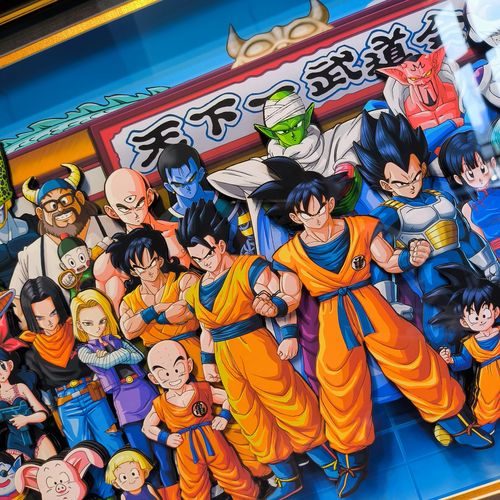 七龙珠全家福背景墙沙发玄关卧室客厅立体道会武道会油画