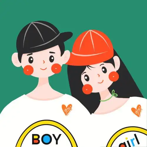 原创情侣卡通人物头像