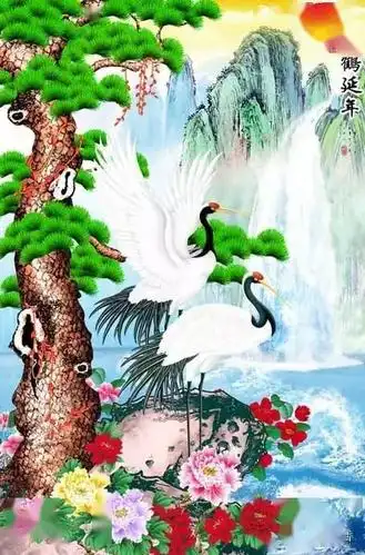 松鹤延年图祝您健康长寿