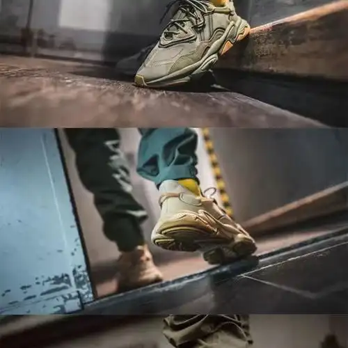 纯原ozweego三叶草易烊千玺同款男女老爹鞋运动跑鞋黑武士高版本 烟灰