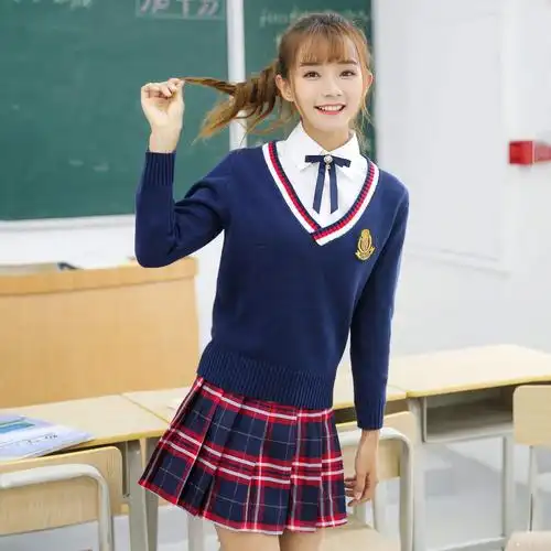 七派童秋英伦学院风中中学生校服班服jk制服学生校服