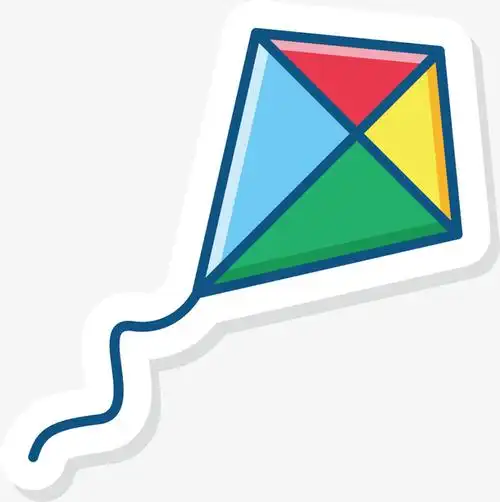 彩色卡通风筝贴纸