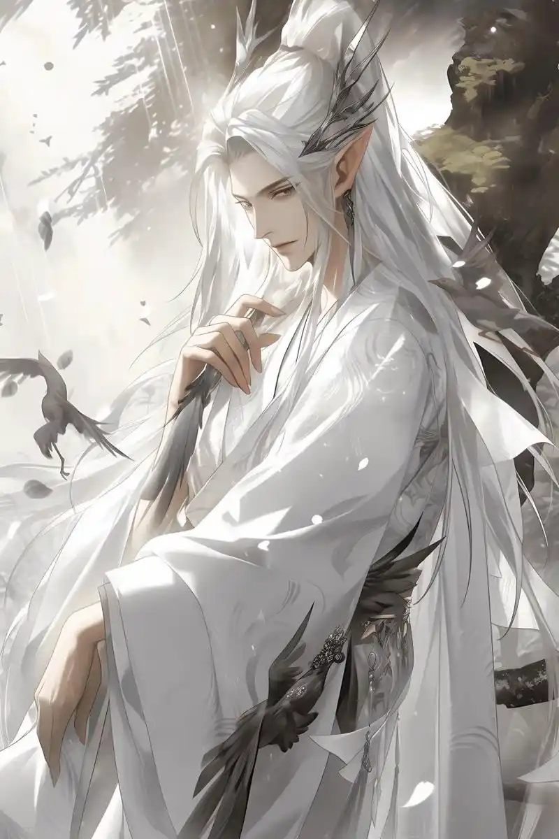 古风仙侠帅哥白鹤仙人-2