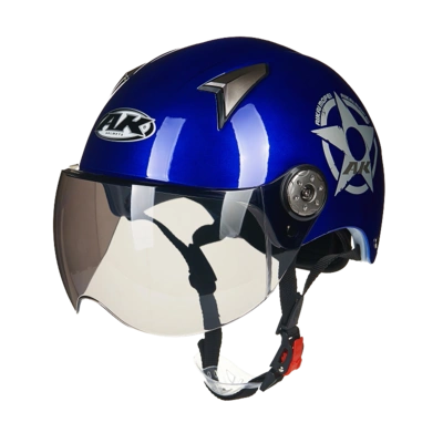 艾凯摩托车帽半盔男夏季电动车安全头帽夏天头盔ak女