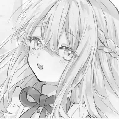 高质量黑白动漫女头图片