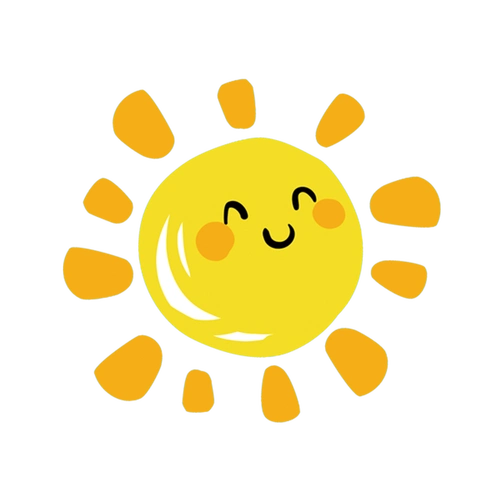 黄色可爱卡通太阳笑脸免抠素材