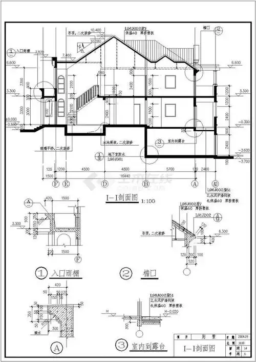 美式别墅详细设计施工全套建筑平立面cad图纸