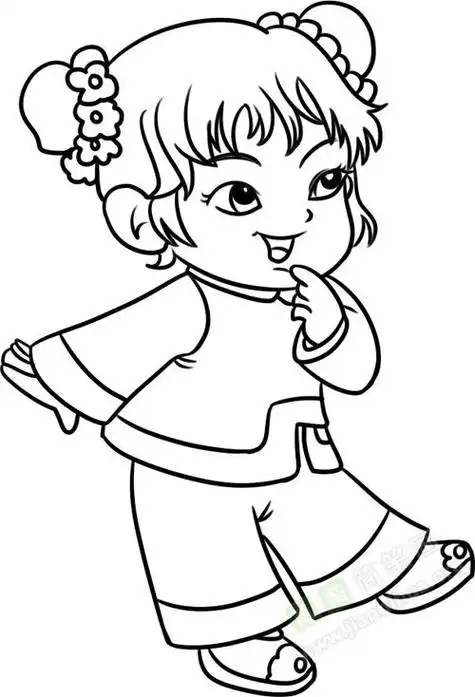 人物简笔画女孩全身人物简笔画女孩全身可爱二次元