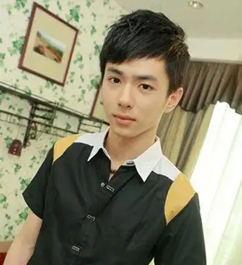 男生斜刘海发型设计 男式斜刘海发型图片(2)