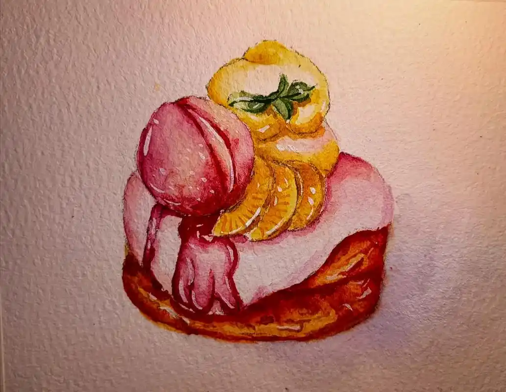 分享一波水彩插画甜品啦