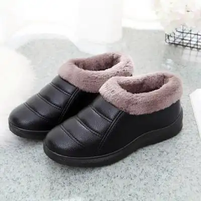 枫述冬季老北京布鞋女加绒保暖中老年妈妈鞋老人休闲奶奶棉靴