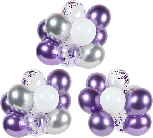 20个浪漫紫色气球乳胶圆球户外室内装饰庆典活动场地背景布置
