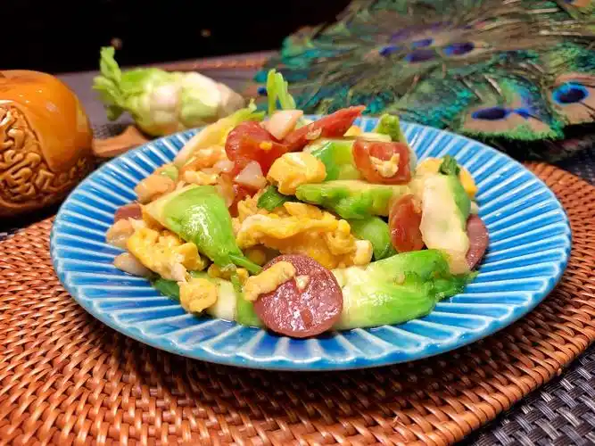 腊味小炒儿菜的做法图解7