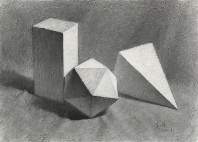 素描几何体教程_各种素描几何体的画法,分析,图片