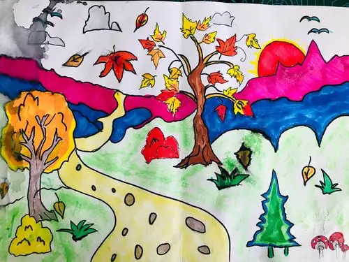 包头市第一实验小学南海分校———秋天"悄悄画"二年级作品投票