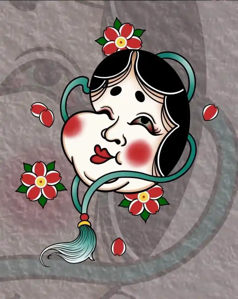 阿多福纹身手稿 日式老传统小图,阿多福纹身手稿