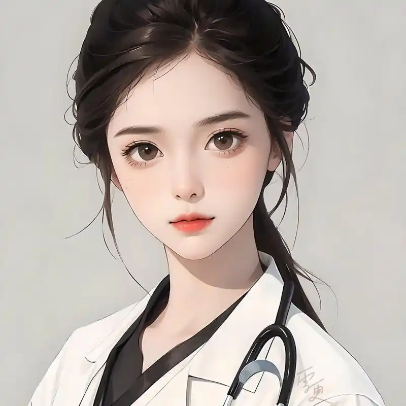 职业头像|长发气质白大褂女医生