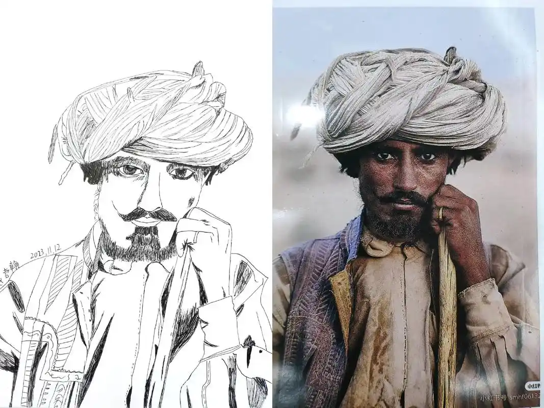 人物头像线描.四到五年级孩子 #一起学画画 #人物肖像 #素 - 抖音