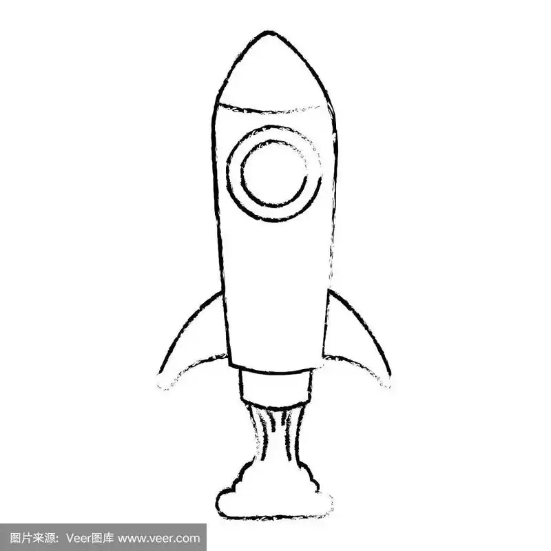 图标,火箭筒,分离着色,留白,未来