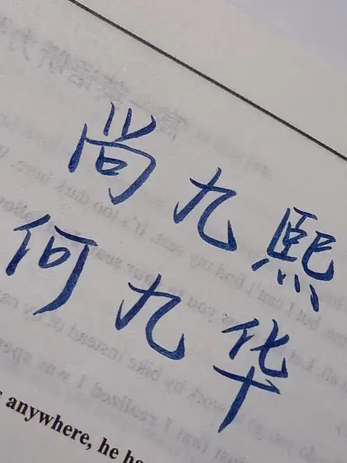 今日手写尚九熙何九华