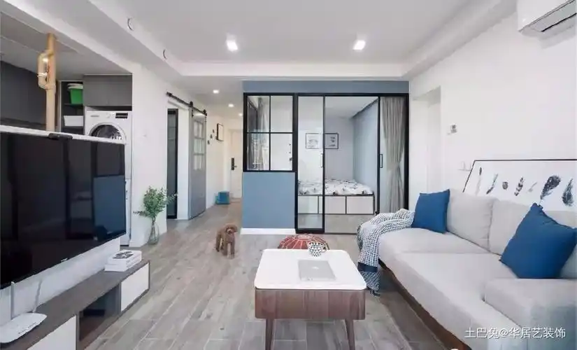 68㎡一居室巧改两居室,教科书级的设计家装装修案例效果图