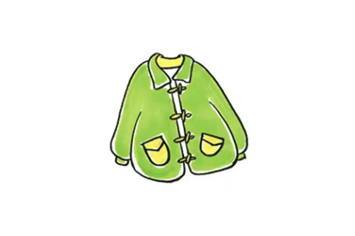 弯角扣外套怎么画