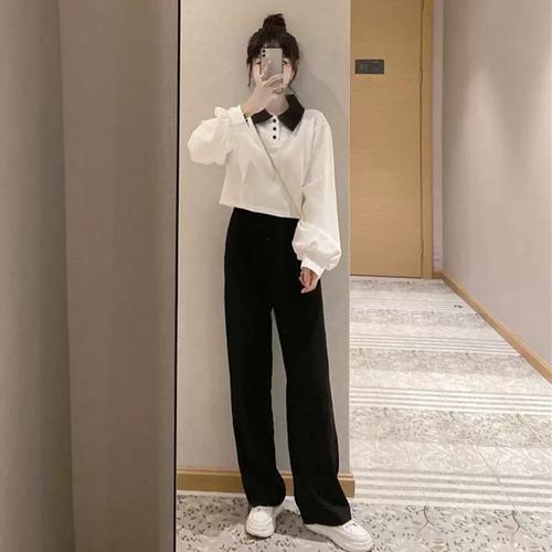 秋季梨形身材穿搭套装秋装小个子时尚清纯搭配女装整套甜美两件套