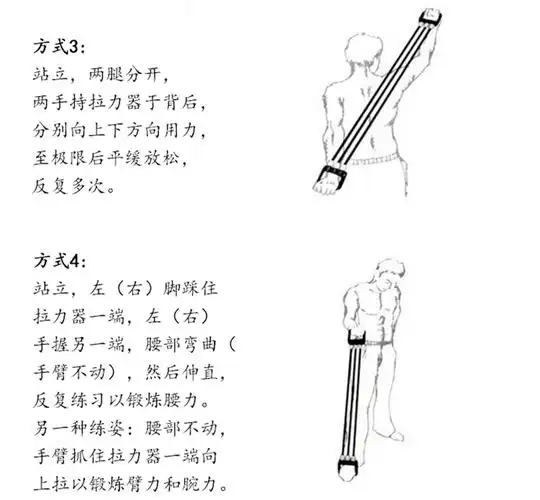 m弹簧拉力器扩胸器健身器材家用木柄拉簧锻炼胸肌可拆卸拉力器升级