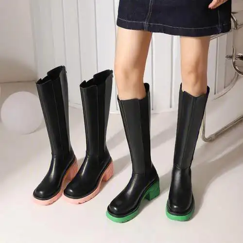 高筒靴第①弹巨火的彩色系高筒军靴